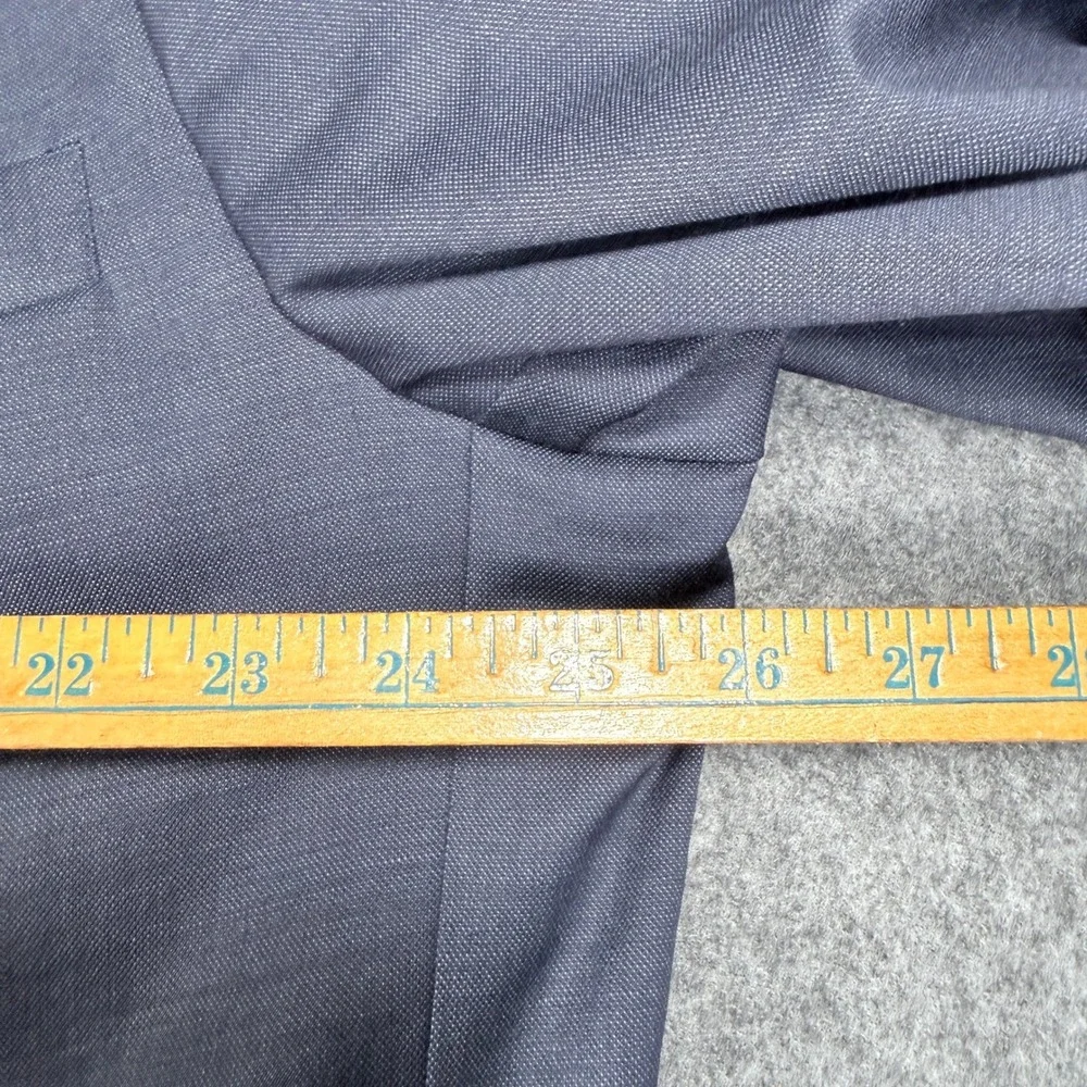 Mens 2 Button Suit Set Blazer and Trousers Blue Grey Textured Modern Fit